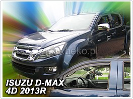 Plexi ofuky oken, deflektory, Isuzu D-Max, 2012- přední