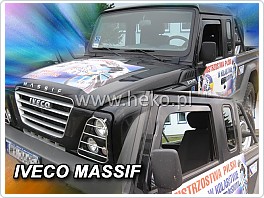 Plexi ofuky oken, deflektory, Iveco Massif 07-11 přední