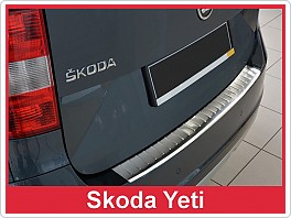 Práh pátých dveří nerez, lišta na nárazník Škoda Yeti 2014-2017 model Outdoor