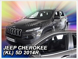 Plexi ofuky oken, deflektory, Jeep Cherokee, 2014- přední