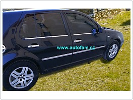 Nerezové chromové spodní lišty kolem oken, VW Golf IV, výprodej