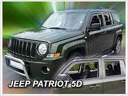 Plexi ofuky oken, deflektory, Jeep Patriot 2006- přední + zadní