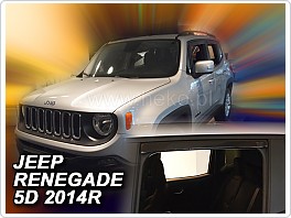 Plexi ofuky oken, deflektory, Jepp Renegade 14- přední + zadní