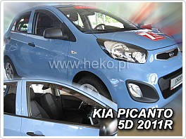 Plexi ofuky oken, deflektory, Kia Picanto 5dveř. 2011- přední