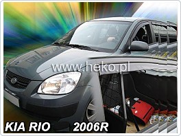 Plexi ofuky oken, deflektory Kia Rio 2005-2011 přední + zadní pro sedan