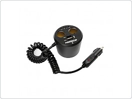 Rozdvojka + 2x USB + tester baterie do nápojáku