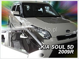 Plexi ofuky, deflektory Kia Soul 2009-2014 přední