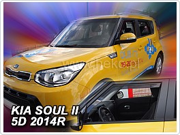 Plexi ofuky, deflektory Kia Soul 2014- přední