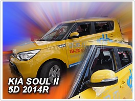 Plexi ofuky, deflektory Kia Soul 2014- přední + zadní