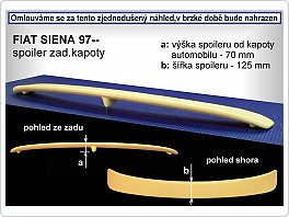 Křídlo, zadní spoiler, Fiat Siena, 97- sedan
