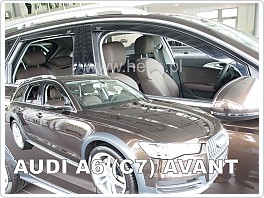 Plexi ofuky oken, deflektory, Audi A6, model 11-, přední + zadní