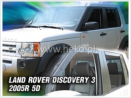 Plexi ofuky, deflektory Land Rover Discovery, 2005-2009 přední