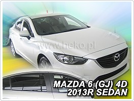 Plexi ofuky oken, deflektory, Mazda 6, GJ, sedan 2013- přední + zadní