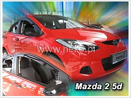 Plexi ofuky, deflektory Mazda 2, 2009-2014 přední