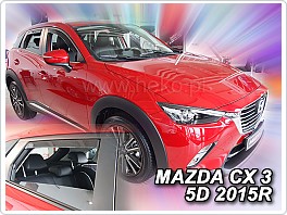 Plexi ofuky oken, deflektory Mazda CX3, 2015- přední + zadní