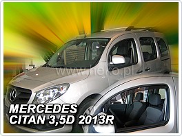 Plexi ofuky oken, deflektory, Mercedes Citan, W415, 2013- přední