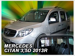 Plexi ofuky oken, deflektory, Mercedes Citan, W415, 2013- přední + zadní