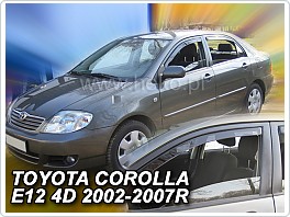Plexi ofuky oken, deflektory, Toyota Corolla 5Dveř 2002-2007, přední