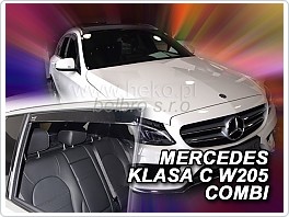 Plexi ofuky oken, deflektory, Mercedes C, W205, classe C, 2014- přední + zadní pro combi