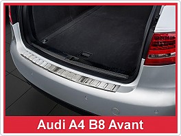 Práh pátých dveří nerez, lišta na nárazník Audi A4 Combi, 2007-2012