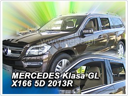 Plexi ofuky, deflektory Mercedes GL 2013- přední + zadní