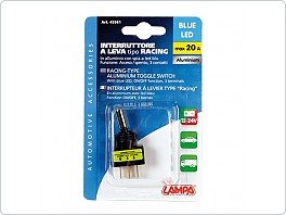 Vypínač páčka LED 12/24V 20A modrý 