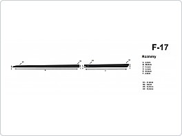 Boční ochranné lišty dveří 96+65cm