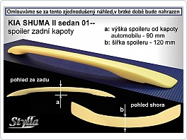 Křídlo, zadní spoiler, Kia Shuma 01- sedan