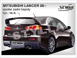 Křídlo WRC 2, zadní spoiler, Mitsubischi Lancer, 08-