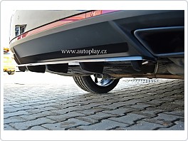 Středový difuzor zadního nárazníku Škoda Octavia 3 RS, DTM černý lesk