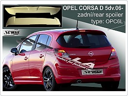 Stříška, zadní spoiler Opel Corsa D 5dveř. 2006-, VÝPRODEJ