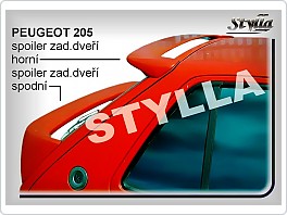 Stříška, Zadní spoiler, Peugeot 205, model 89-