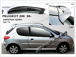 Stříška, zadní spoiler, Peugeot 206 hatchback 1998-