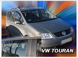 Plexi ofuky oken VW Touran, 2003-2015, přední + zadní