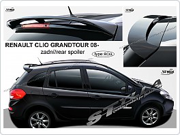 Stříška, zadní spoiler, Renault Clio Grandtour, 2008-2012