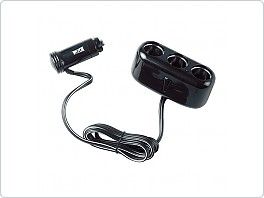 Roztrojka do zásuvky zapalovače s kabelem 2m