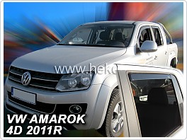 Plexi ofuky oken, deflektory, VW Amarok, 2011-2021, přední + zadní