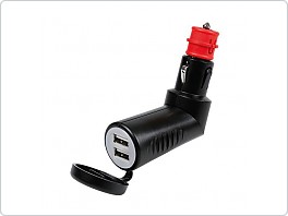 2x USB nabíječka do auta, 12-24V 2500mA, s kloubem
