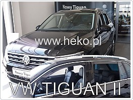 Plexi ofuky oken, deflektory, VW Tiguan, 2016-, přední + zadní