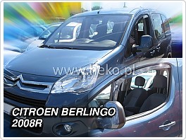 Plexi ofuky oken Peugeot Partner, 2008- přední