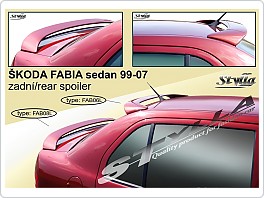 Škoda Fabia 1, sedan, Stříška, zadní spoiler FAB06 Tuning