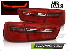 Zadní světla, světlomety, lampy Audi A6 C7, 2011-2014, LED bar, červené, bílé, LDAUE5