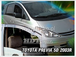 Plexi ofuky oken, deflektory, Toyota Previa 5Dveř 2000-2005, přední