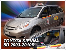 Plexi ofuky oken, deflektory, Toyota Sienna 2003-2010, přední