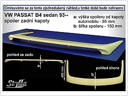 Křídlo, zadní spoiler, VW Passat B4, SEDAN 93-96