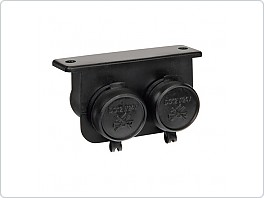 Zásuvka 12-24V, dvojitá vodotěsná - EXT-4 - Lampa Italy