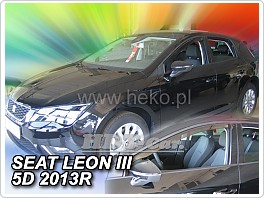 Plexi ofuky oken, deflektory, Seat Leon 5dveř., 2013- přední
