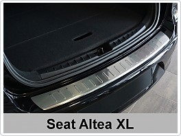 Ochranný nerezový práh zadního nárazníku, kryt hrany nárazníku Seat Altea XL 2006-2015