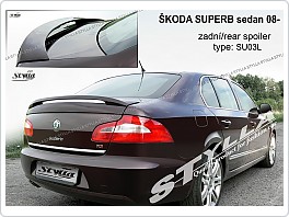 Škoda Superb 2, sedan, křídlo, zadní spoiler, 2009-