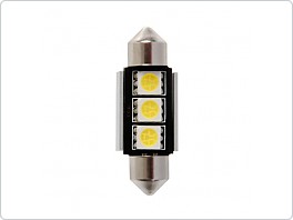 Autožárovka LED, Sufit HYPER 3SMD, 12V, 36mm, CANBUS, bílá 6500K, 38lm
